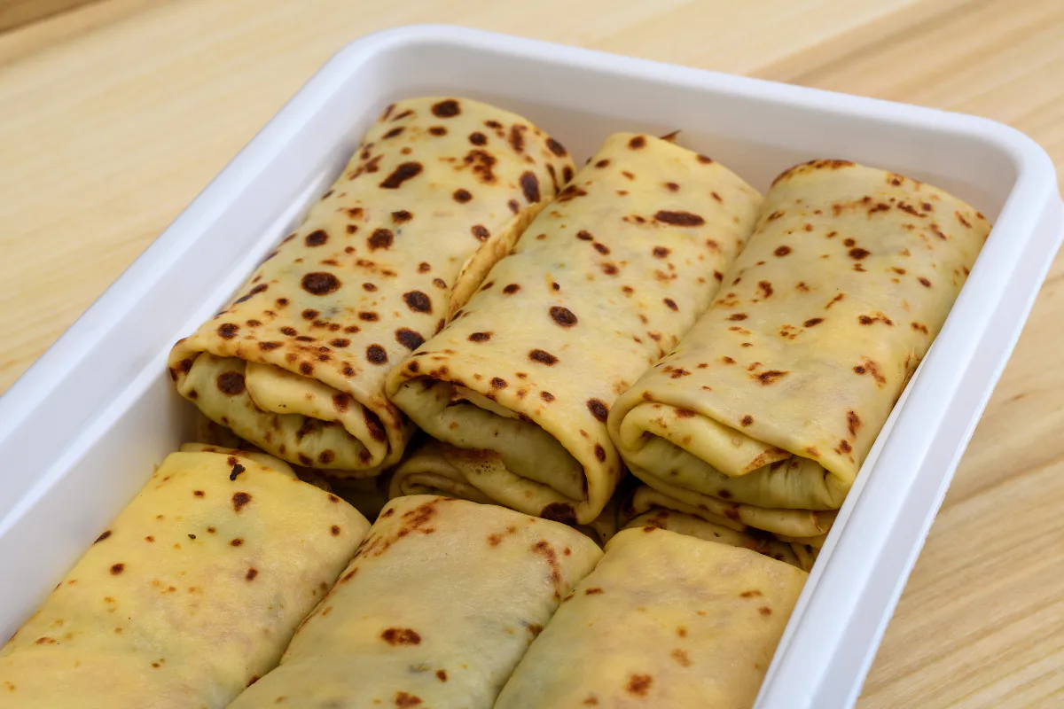 Wie macht man perfekte Pfannkuchen für Kroketten? Mit dieser Flüssigkeit werden sie perfekt elastisch.